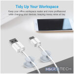CO060 Mini Cable Organizer Clips - 4 Piece Set for Cable Management-Blue - Image 2